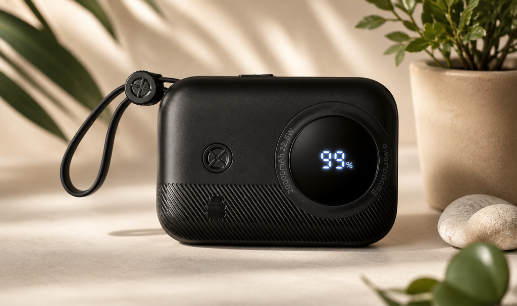 Batería Portátil Voltify 20,000 mAh - Carga Rápida 22.5W con Cables Integrados
